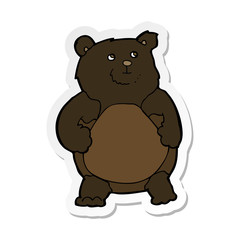 sticker of a cartoon bear