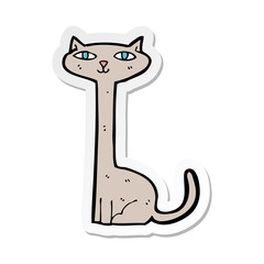 sticker of a cartoon cat