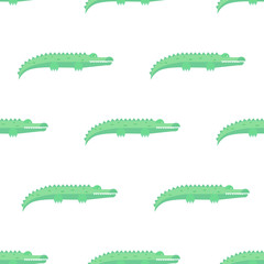 Funny Crocodiles Pattern. Vector Illustration