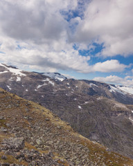 Mountains view from Dalsnibba viewpoint, Norway