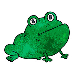 quirky hand drawn cartoon frog