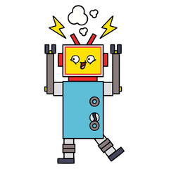 cute cartoon robot