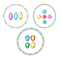 Wreaths of multicolored diamonds