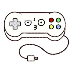 comic book style cartoon game controller