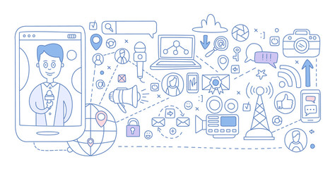 Social Media Infographics. Vector Illustration