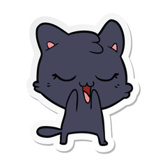sticker of a cartoon cat