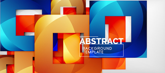 Abstract squares geometric background can be used in cover design, book design, website background