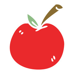 quirky hand drawn cartoon apple