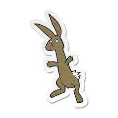 sticker of a cartoon rabbit