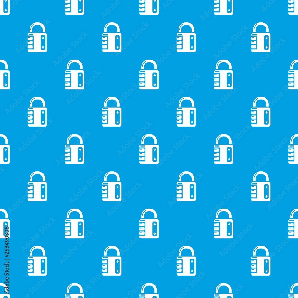 Poster lock system pattern vector seamless blue repeat for any use
