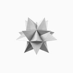 abstract monochrome origami star cement concrete