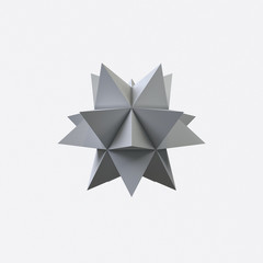 abstract paper monochrome origami star