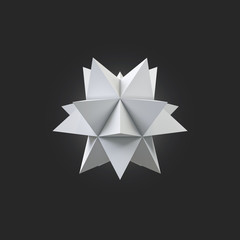 abstract paper monochrome origami star