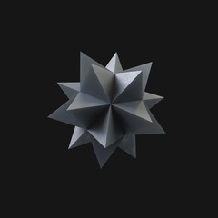 abstract metal origami colored star