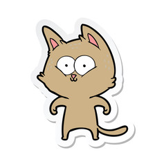 sticker of a cartoon cat
