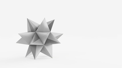Obraz premium origami star no colored 3D illustration
