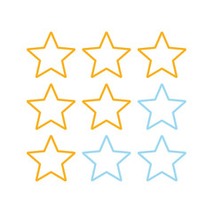 Rating scale color icon
