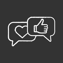 Customer feedback chalk icon