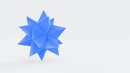 origami star colored 3D illustration