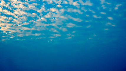 Fototapeta na wymiar white clouds with blue sky in background, clouds in horizon blue sky