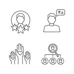Resume linear icons set