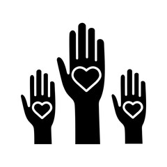 Volunteering experience glyph icon