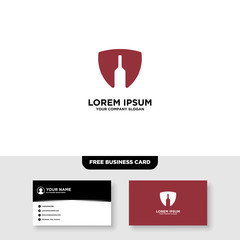 Bar And Night Club Logo, Free Business Card - Vector