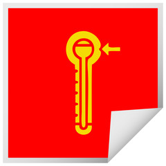 square peeling sticker cartoon hot thermometer
