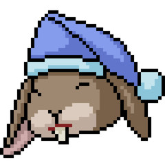 Fototapeta premium vector pixel art bunny