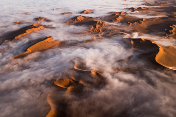 sunrise, aerial, desert dunes, Sussusvlei