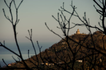 Landscape of the hill on the sea shore in the Adjara, Georgia