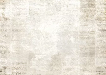 Rolgordijnen Krant met oude grunge vintage onleesbaar papier textuur achtergrond © Olga