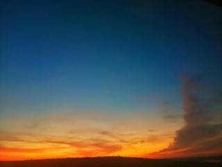 sunset on another planet