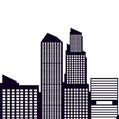 Fototapeta premium buildings cityscape scene isolated icon