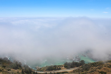 Big Sur Highway above the clouds