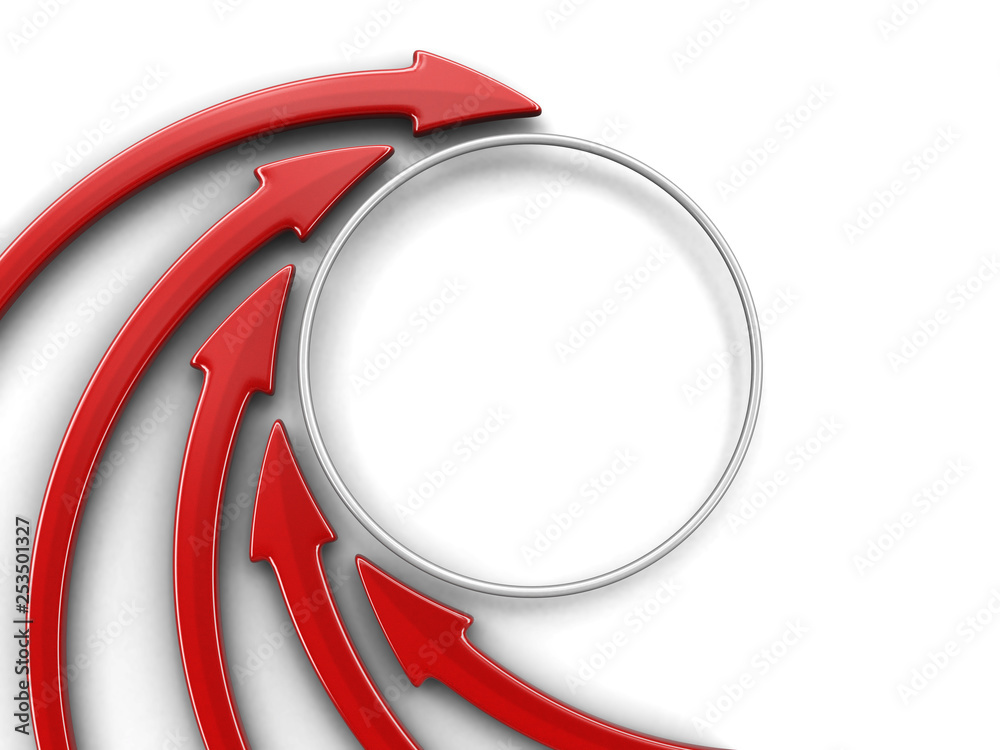 Poster circular graph. image with clipping path