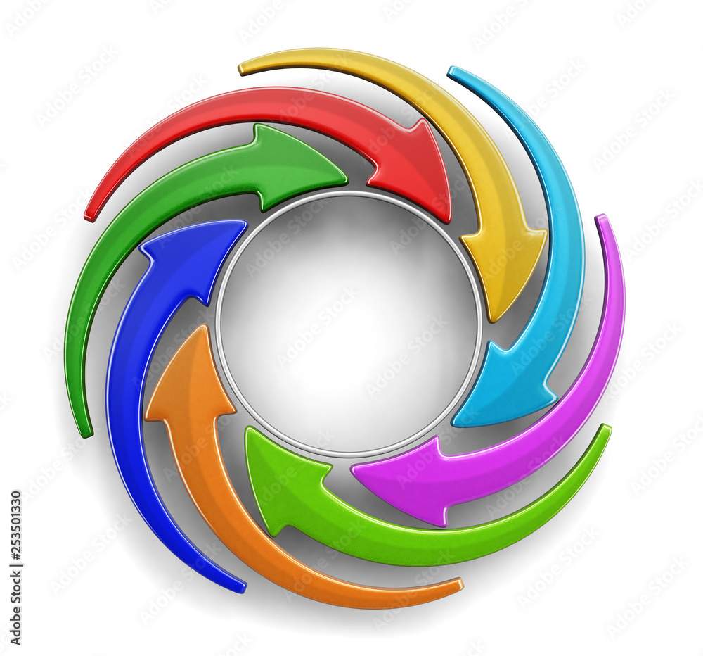 Poster circular graph. image with clipping path