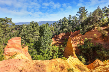 Multi-colored ocher outcrops