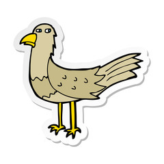 sticker of a cartoon bird