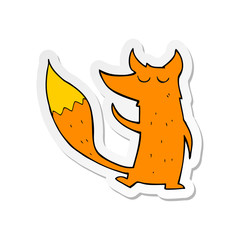 sticker of a cartoon fox