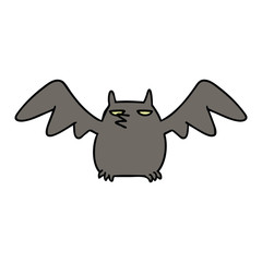 cartoon doodle of a night bat