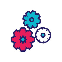 Fototapeta premium gears machine isolated icon