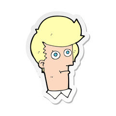 Obraz premium sticker of a cartoon staring face