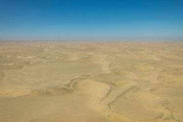 Fototapeta na wymiar aerial view, sand dunes,