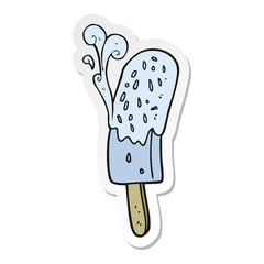 sticker of a cartoon ice lolly