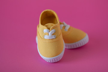 Yellow child shoes 