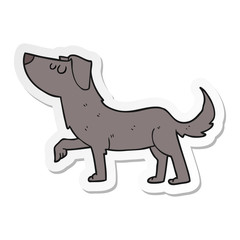 sticker of a cartoon dog
