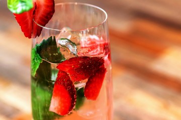 Strawberry cocktail.