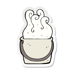 sticker of a cartoon bucket