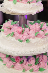 Very beautiful handmade wedding cake, new design.